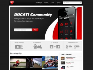 The new Ducati social media website