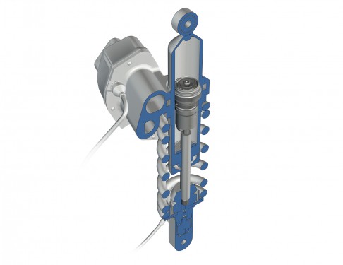 BMW Motorrad Dynamic Damping Control DDC, rear spring strut with proportional damping valve