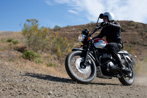 2015 Triumph Scrambler in action