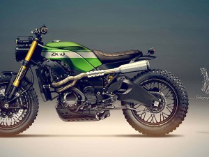 Kawasaki Ninja ZX-10R Scrambler by Holographic Hammer